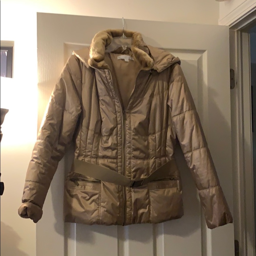 Detachable Hooded Puff Coat with matching Belt